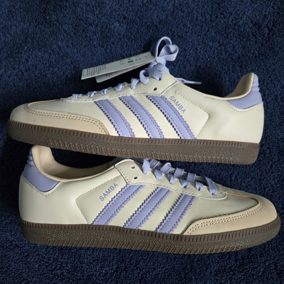 adidas Shoes - adidas Samba Women’s Sneakers in Cream & Lavender